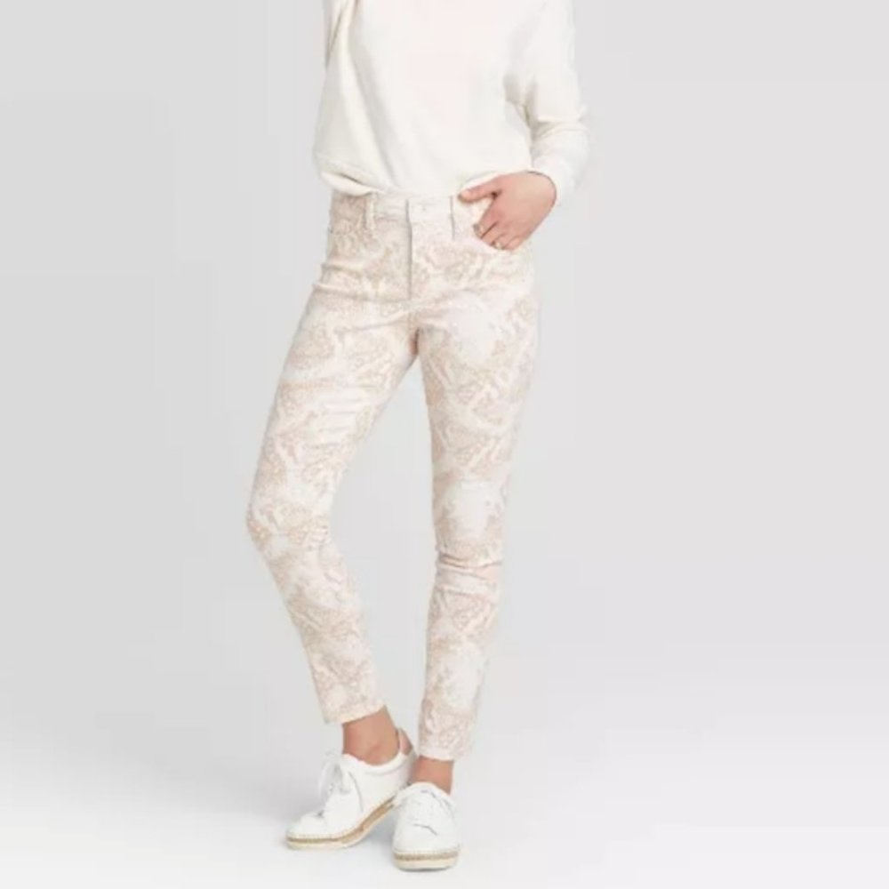 Universal Thread Hi Rise Snakeskin Skinny Jeans 25